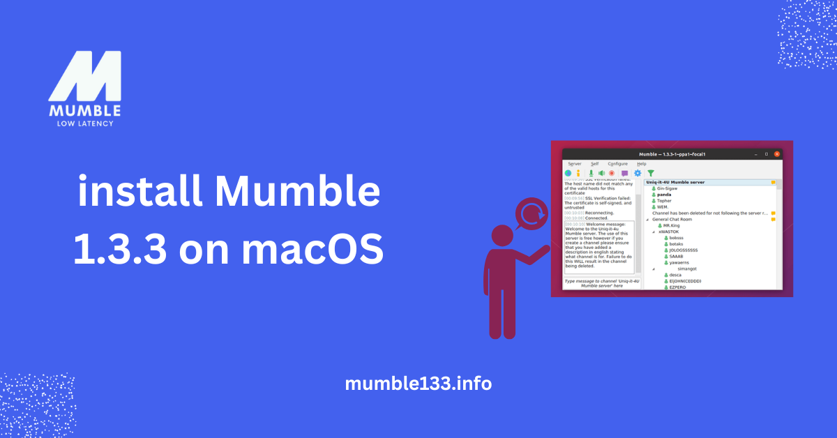 install Mumble 1.3.3 on macOS